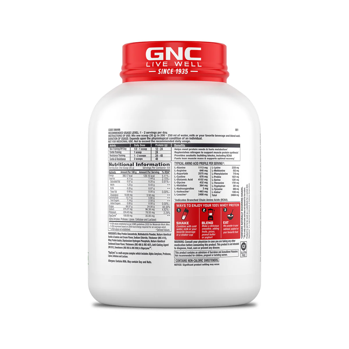100% Whey Protein 5lbs Vanilla - Clearance | Expiry - 2026-04-30 - Image 2