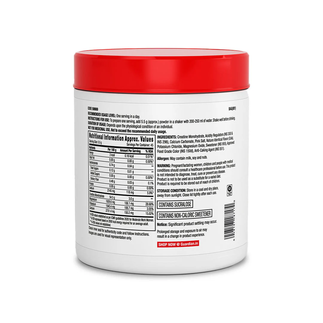 Creatine Electrolyte 250g + Steel Shaker - Image 5