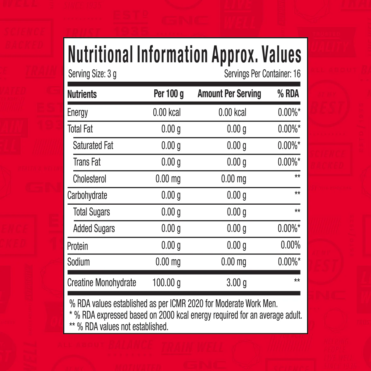 Creatine Monohydrate 50g - Orange - Image 3