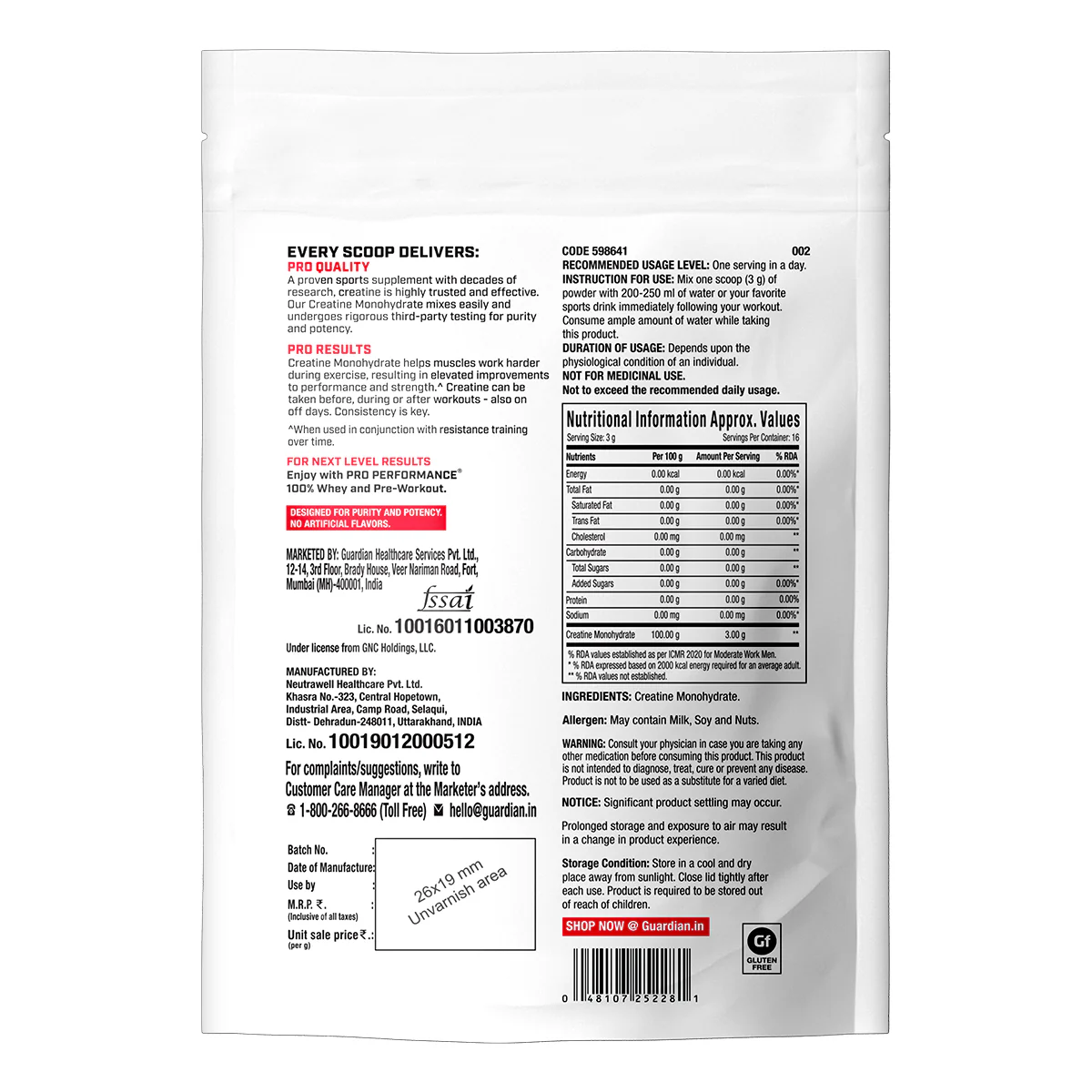 Creatine Monohydrate 50g - Image 8