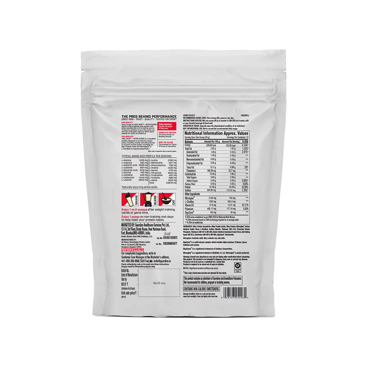 GNC 100% Whey + Nitro Surge - Image 18