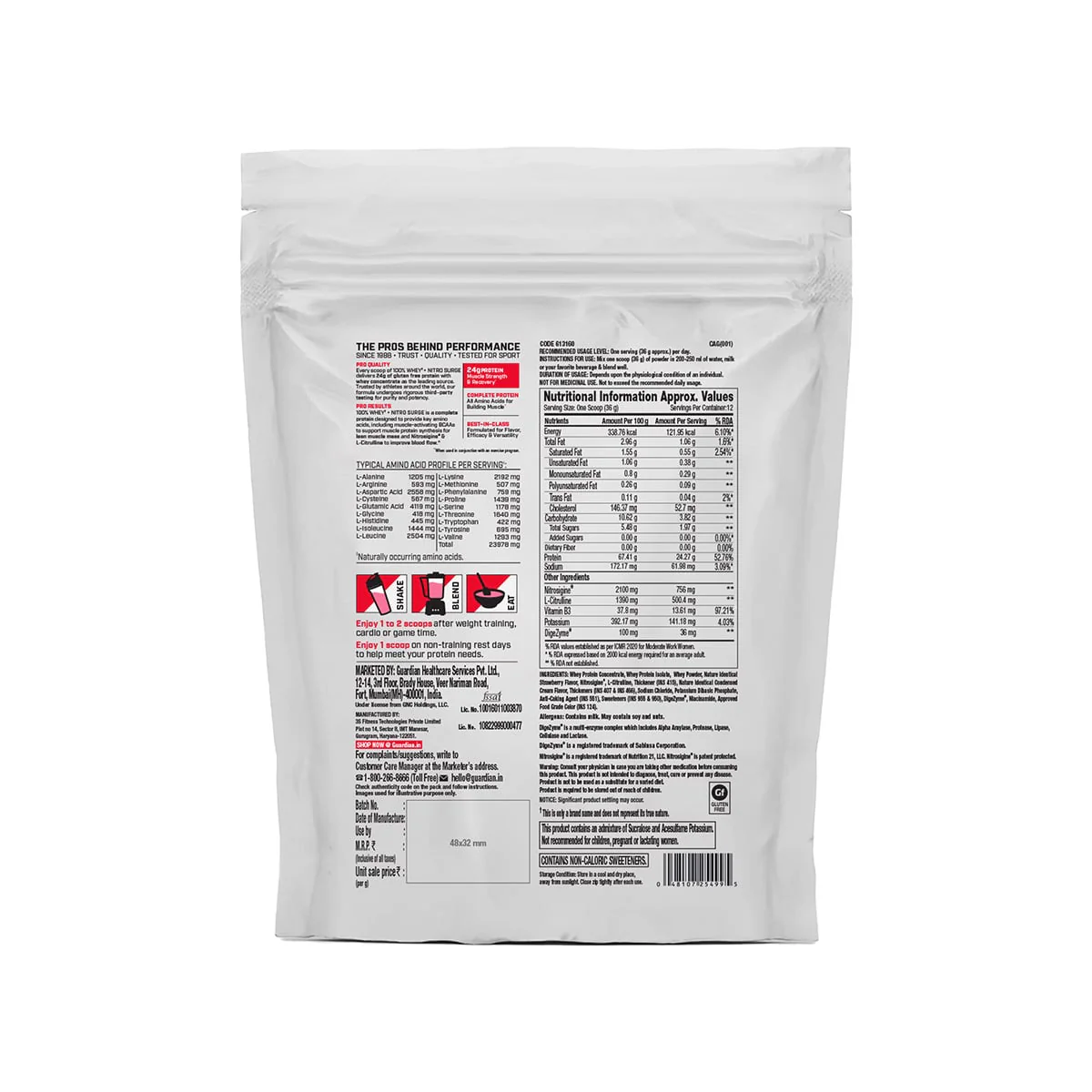 GNC 100% Whey + Nitro Surge - Image 23
