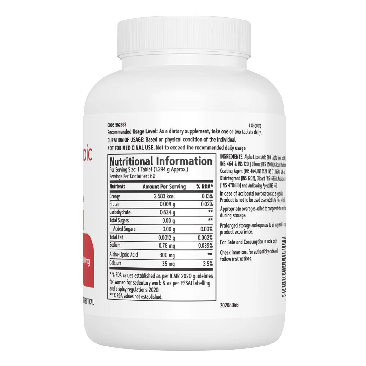 GNC Alpha-Lipoic Acid 300mg (Clearance Sale)| Expiry - 2026-02-28 - Image 5