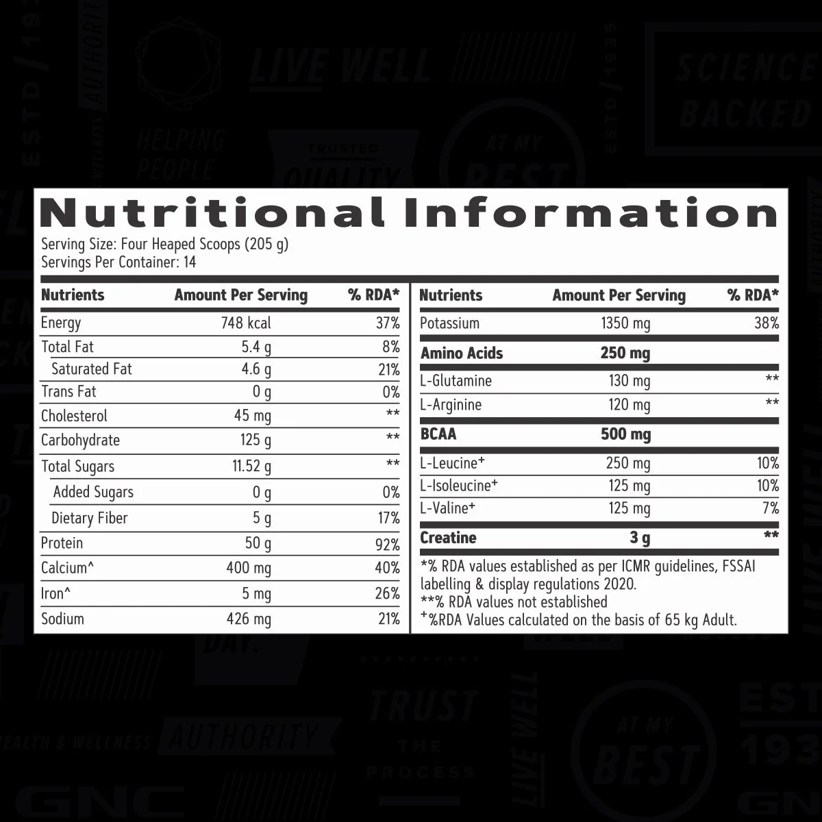 GNC AMP Amplified Mass XXX| Expiry - 2024-03-31 - Image 3