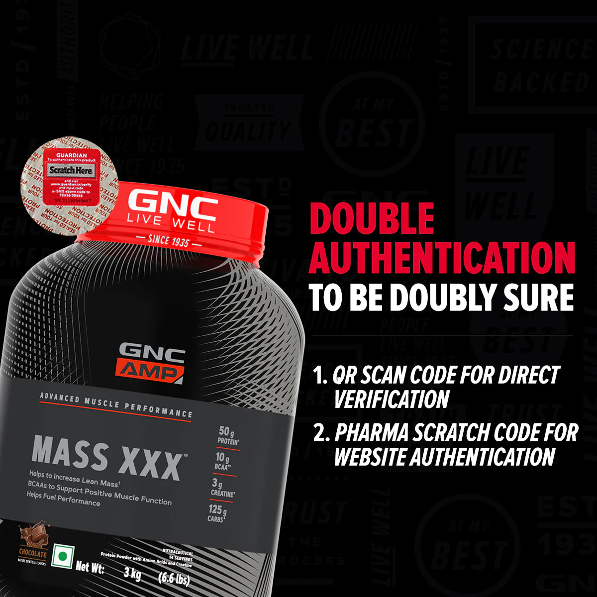 GNC AMP Amplified Mass XXX| Expiry - 2024-03-31 - Image 6