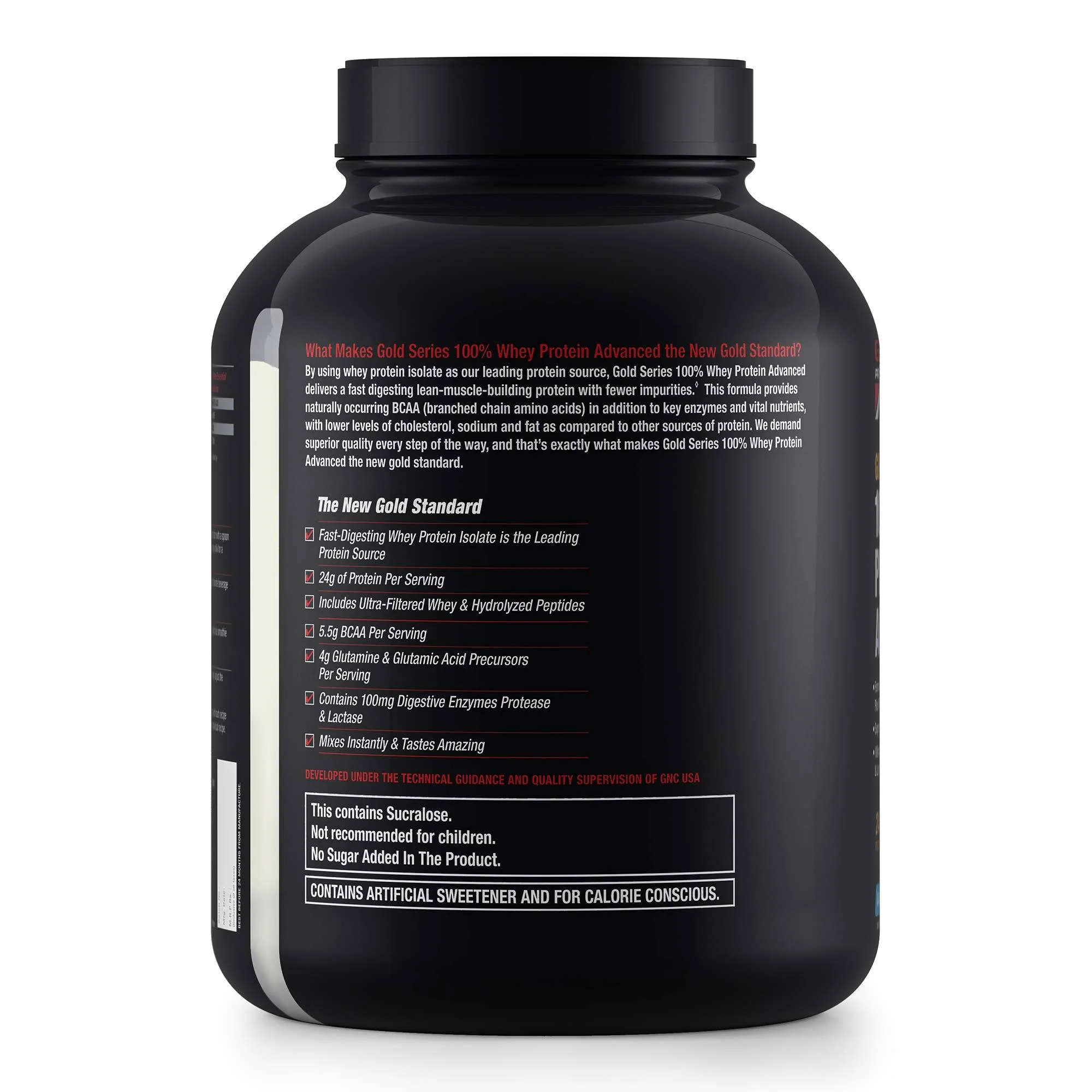 GNC AMP Gold Series 100% Whey Protein Advanced 2KG| Expiry - 2024-03-31 - Image 3