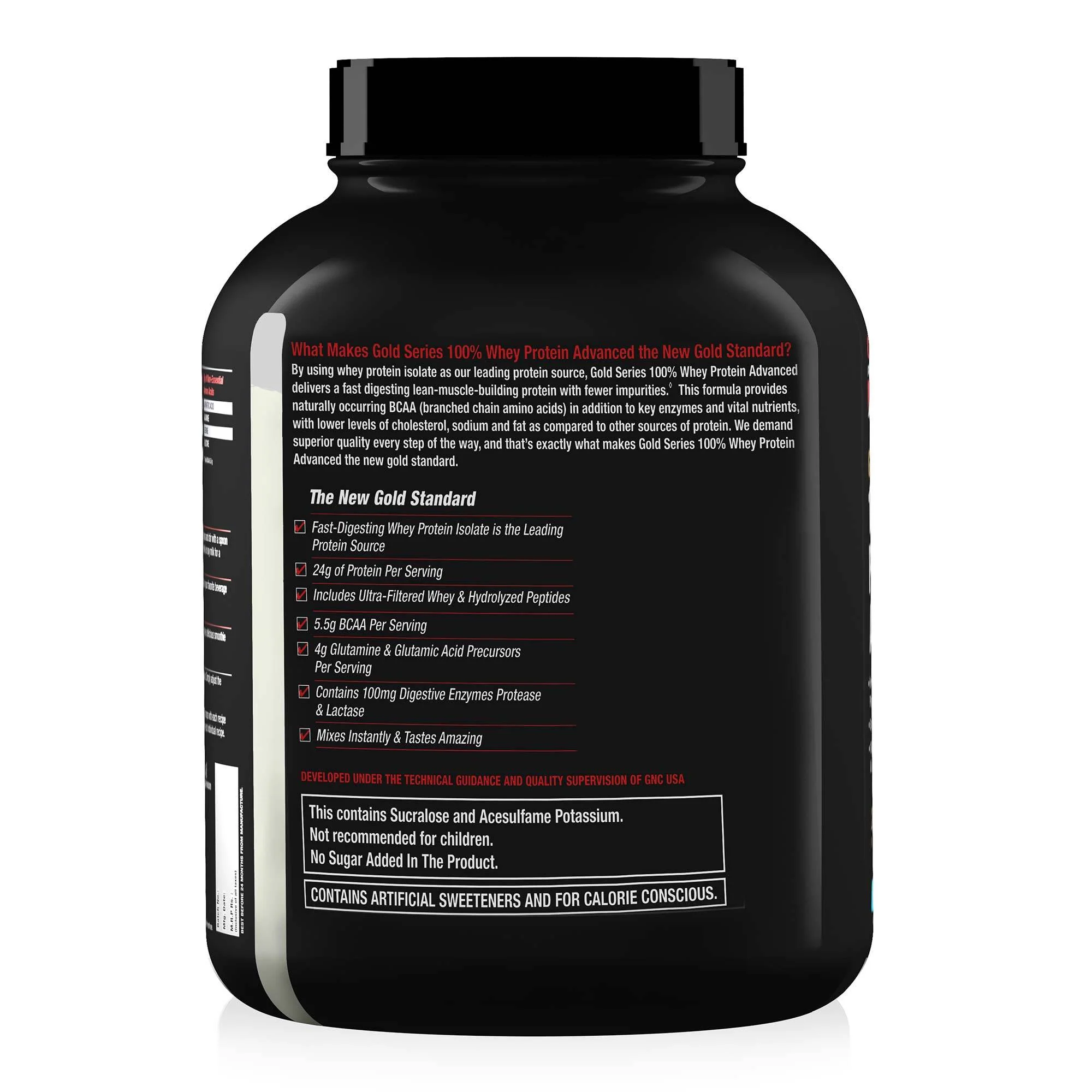 GNC AMP Gold Series 100% Whey Protein Advanced 2KG| Expiry - 2024-04-30 - Image 2
