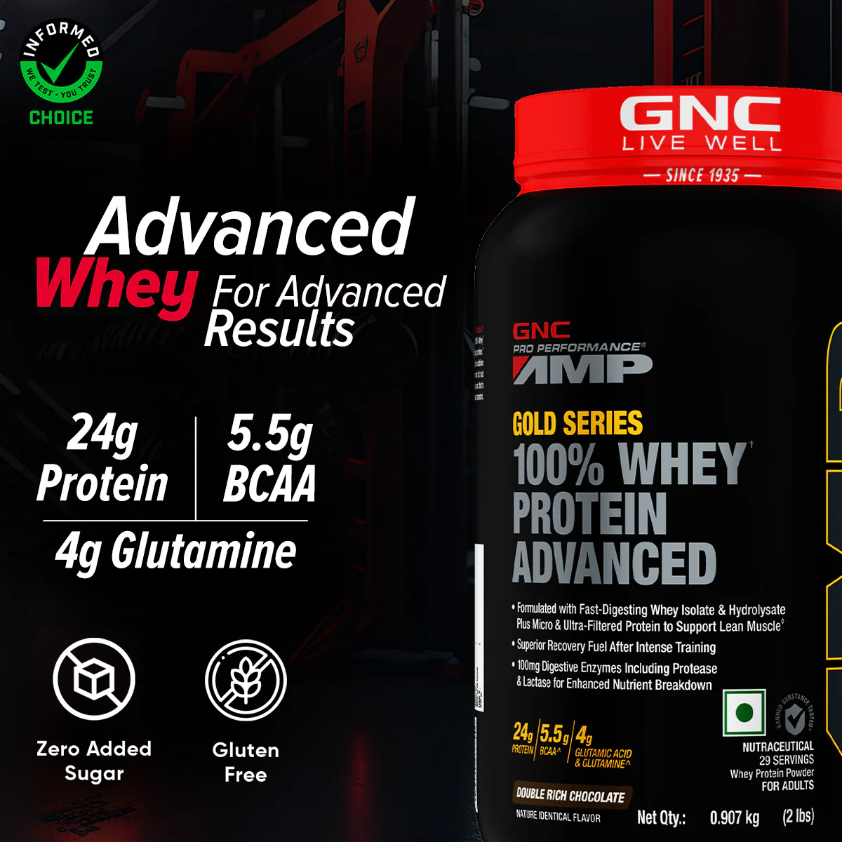 GNC AMP Gold Series 100% Whey Protein Advanced - Image 24