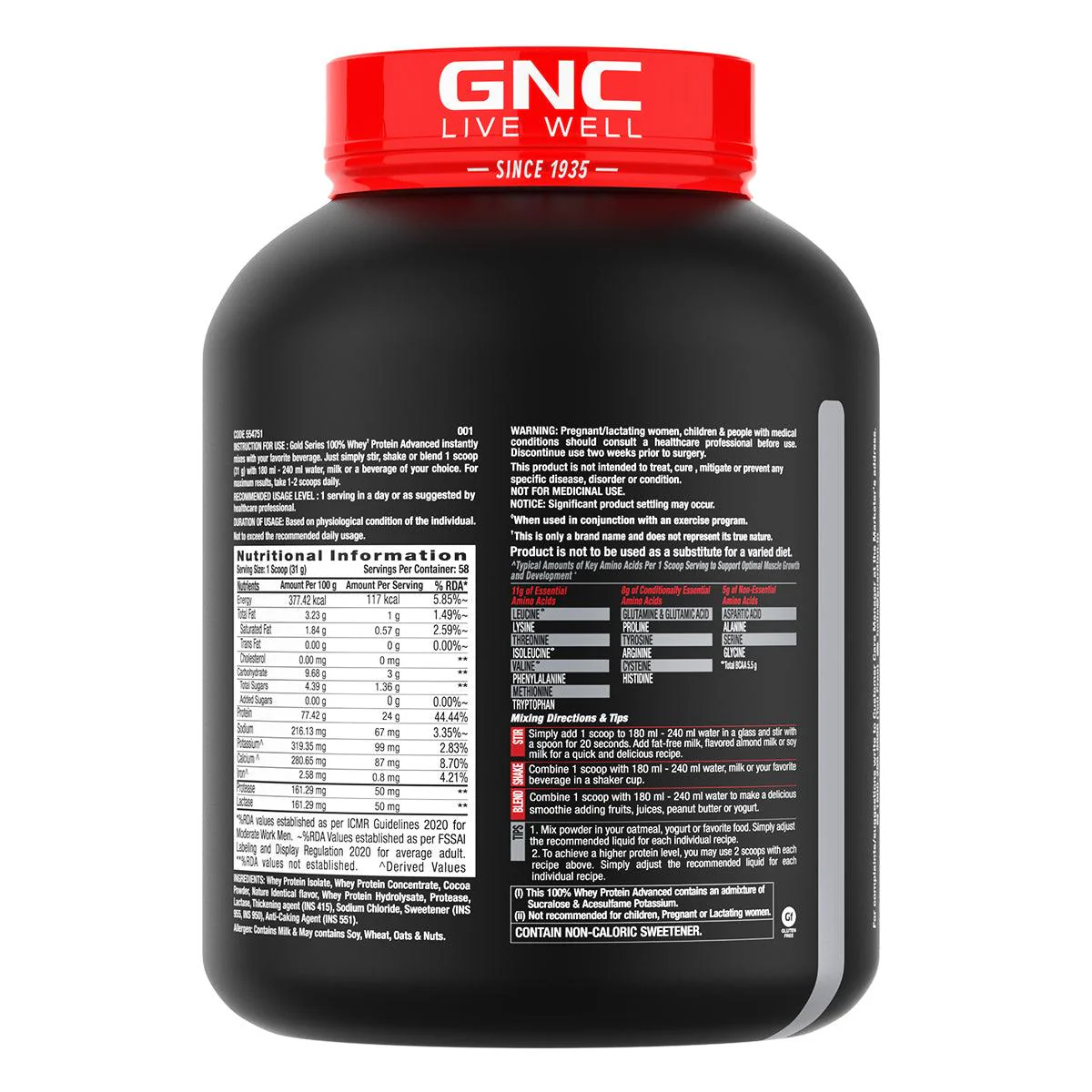 GNC AMP Gold Series 100% Whey Protein Advanced - Image 25