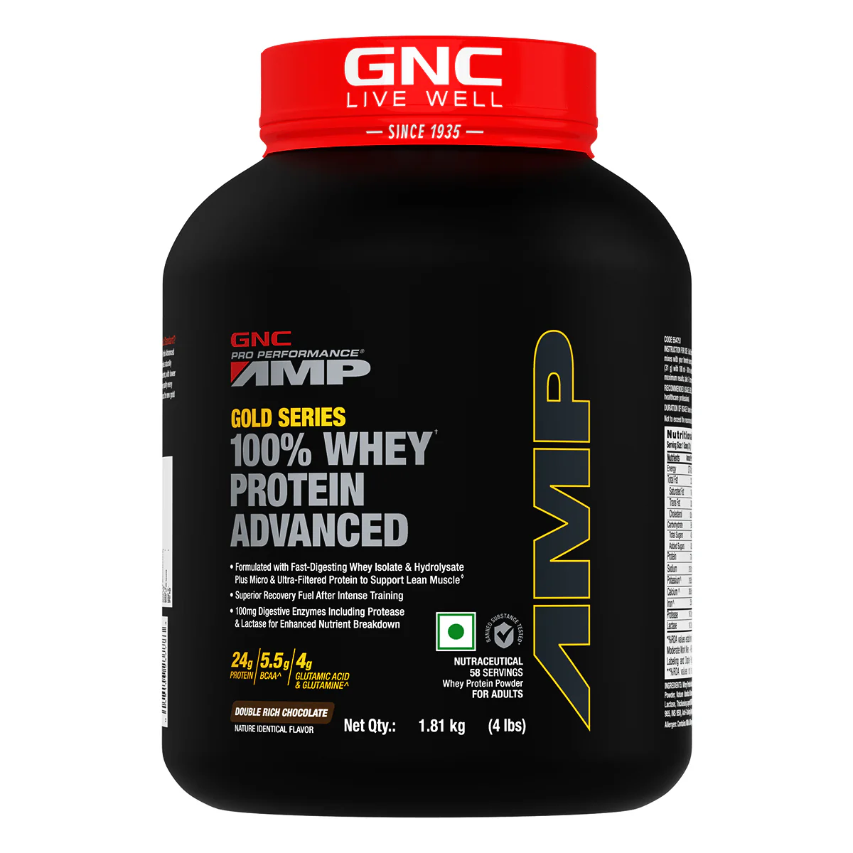 GNC AMP Gold Series 100% Whey Protein Advanced - Image 3