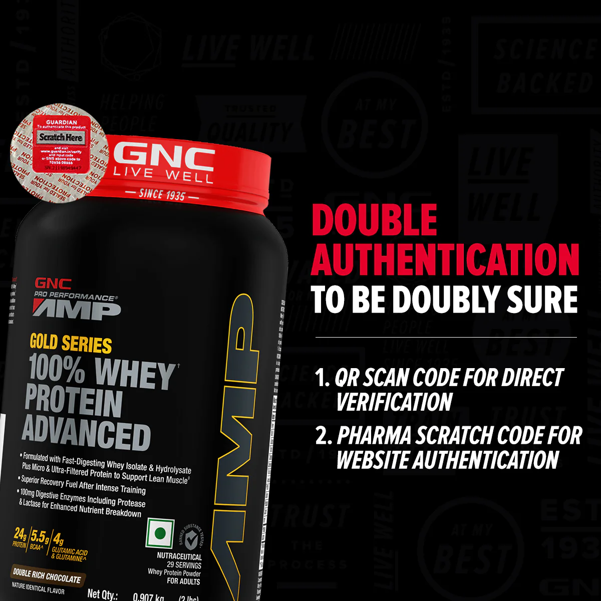 GNC AMP Gold Series 100% Whey Protein Advanced - Image 30