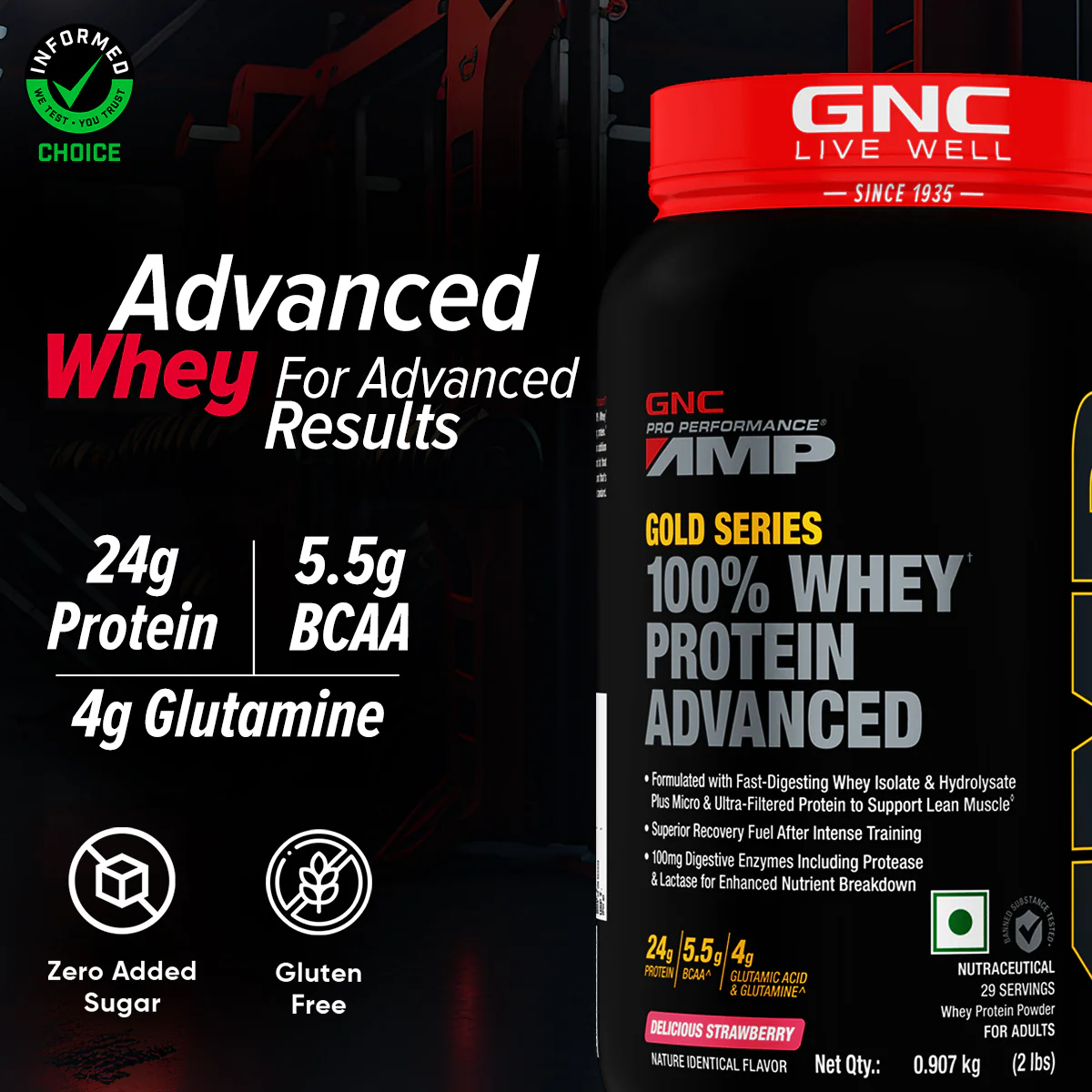GNC AMP Gold Series 100% Whey Protein Advanced - Image 33
