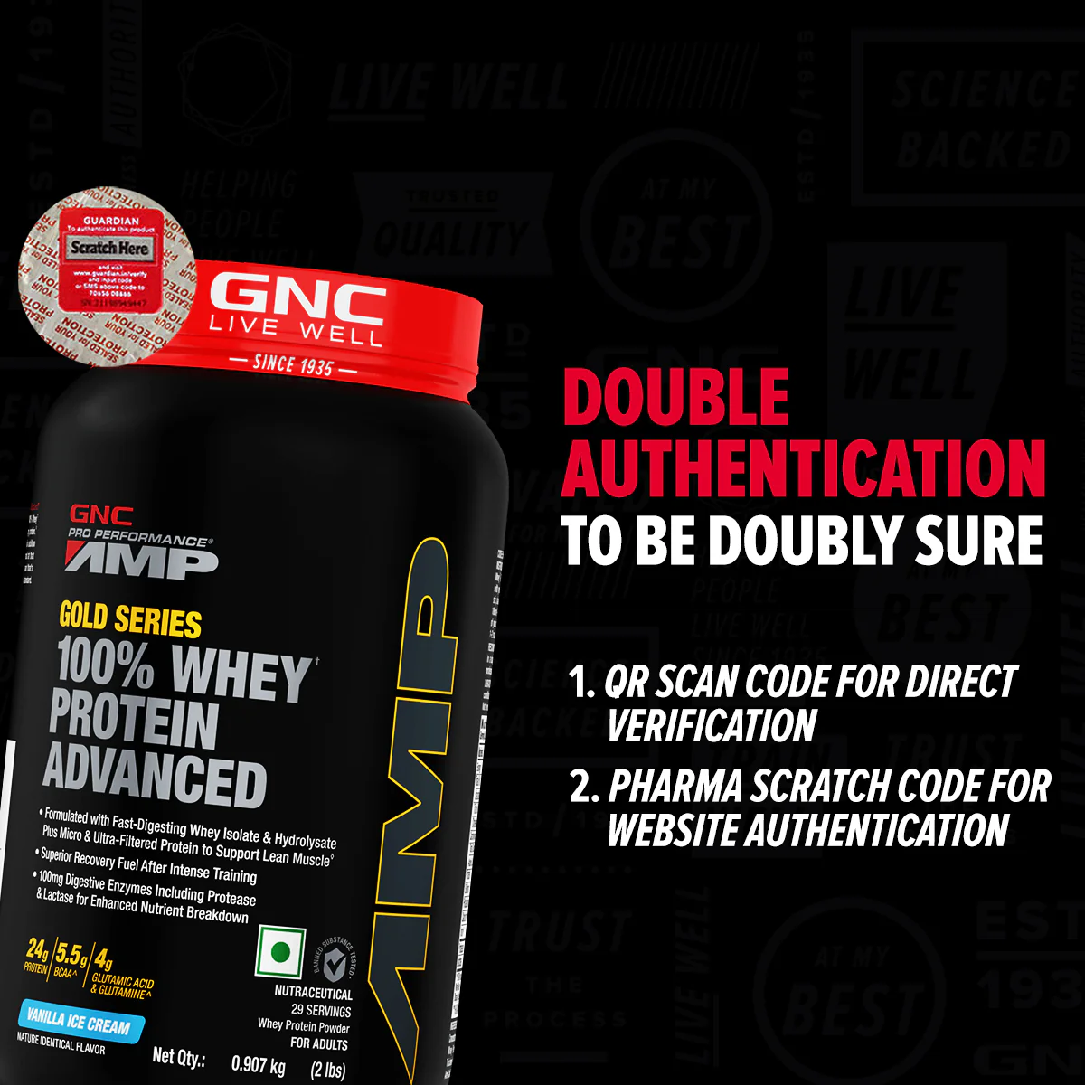 GNC AMP Gold Series 100% Whey Protein Advanced - Image 44