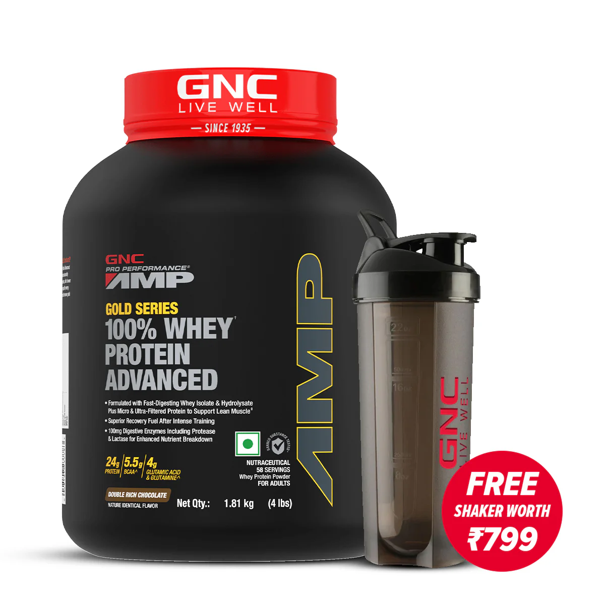 GNC AMP Gold Series 100% Whey Protein Advanced - Image 46