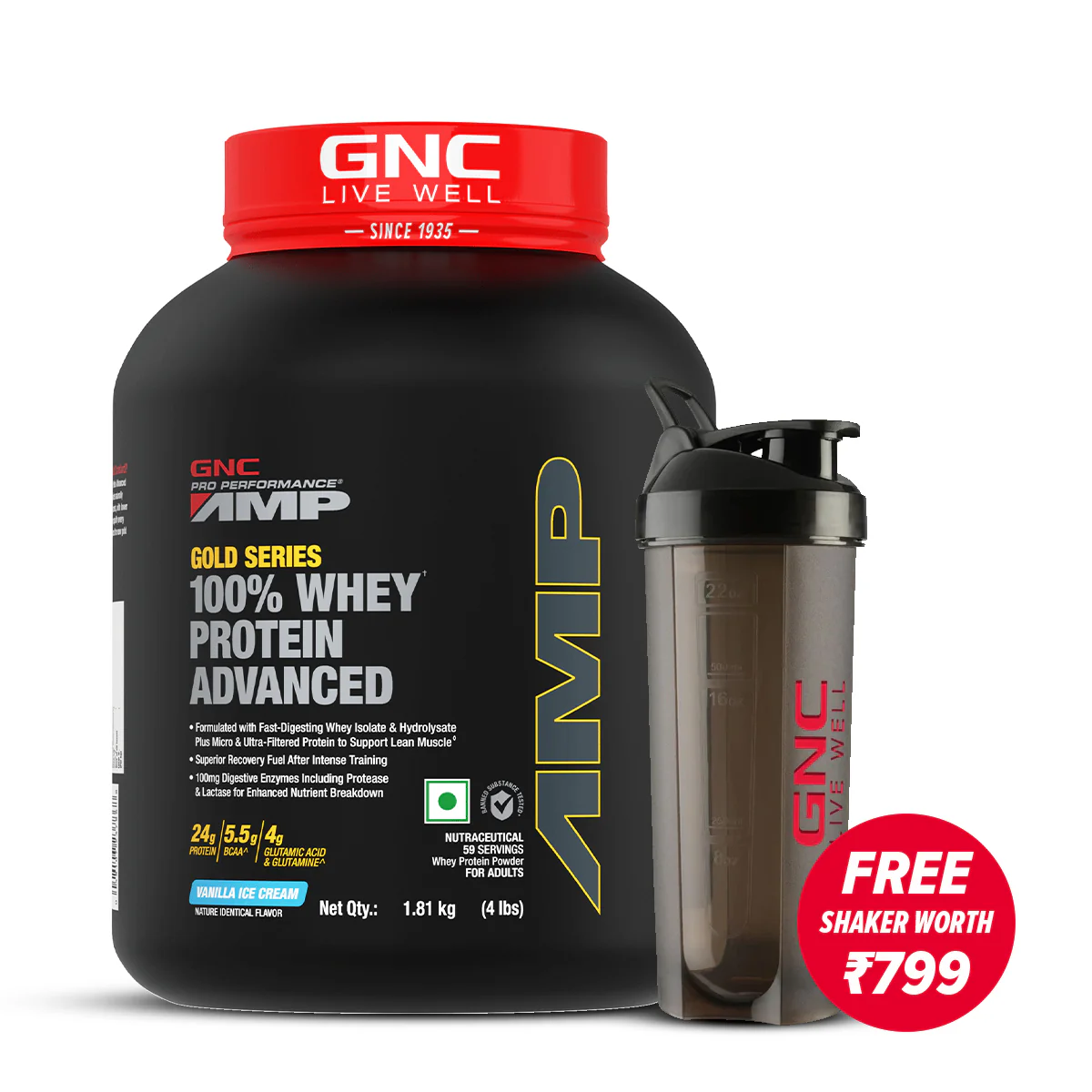 GNC AMP Gold Series 100% Whey Protein Advanced - Image 48