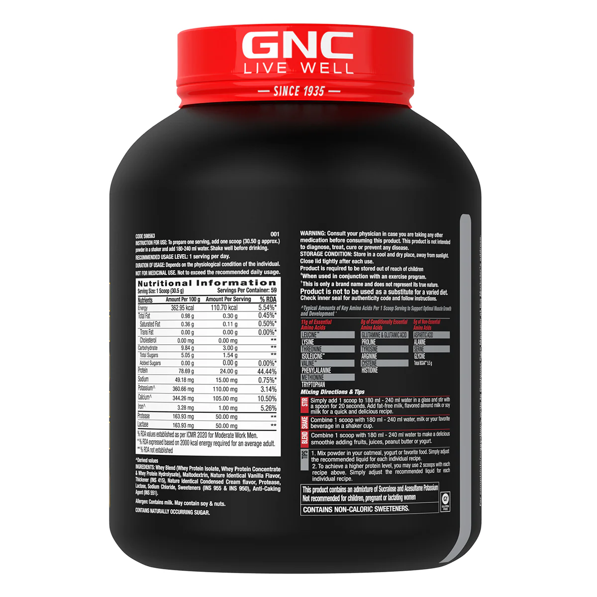 GNC AMP Gold Series 100% Whey Protein Advanced - Image 53