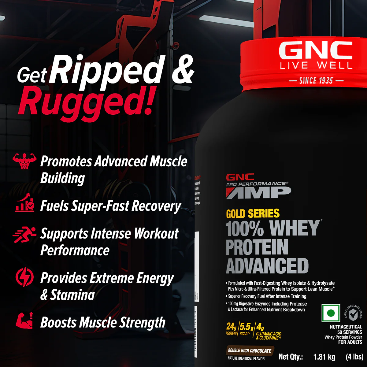 GNC AMP Gold Series 100% Whey Protein Advanced - Image 9