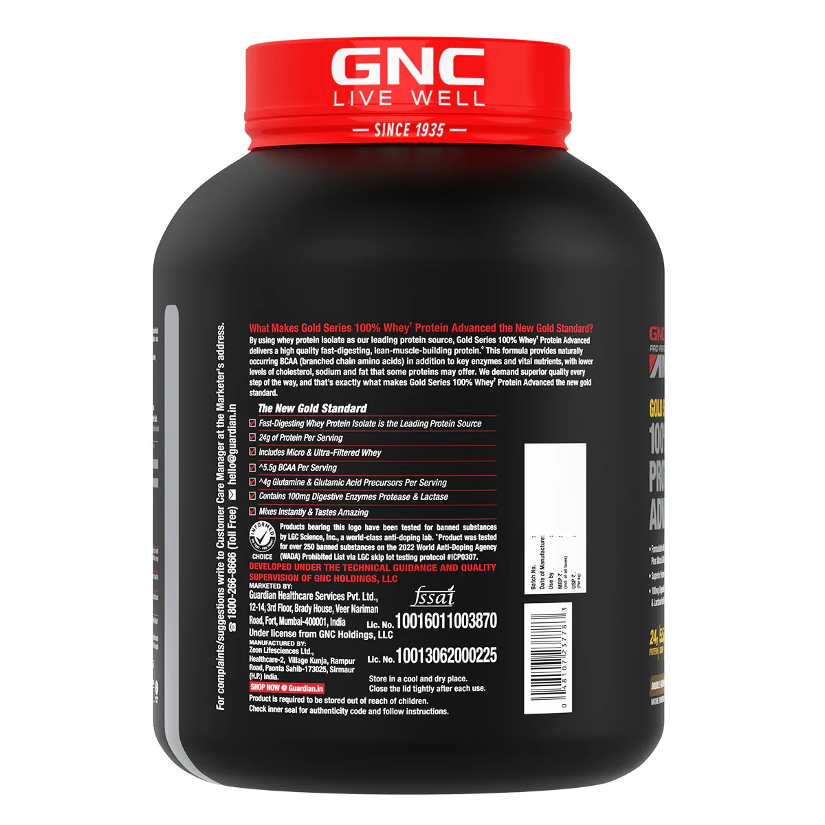 GNC AMP Gold Series 100% Whey Protein Advanced 4 lbs with Shaker - Image 11