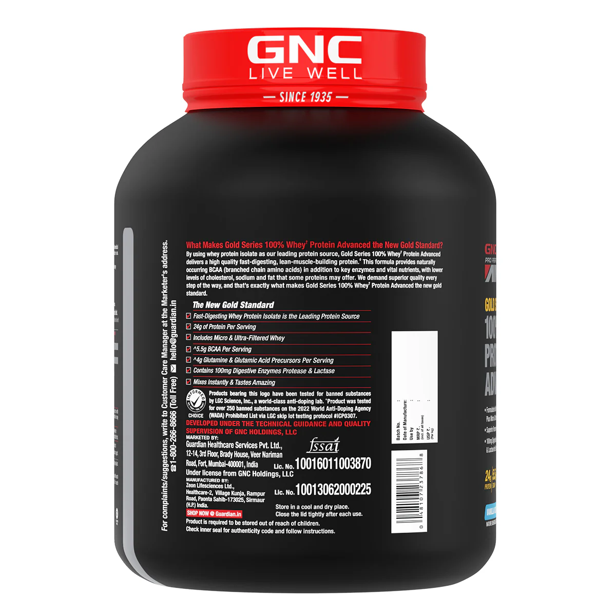 GNC AMP Gold Series 100% Whey Protein Advanced 4 lbs with Shaker - Image 14