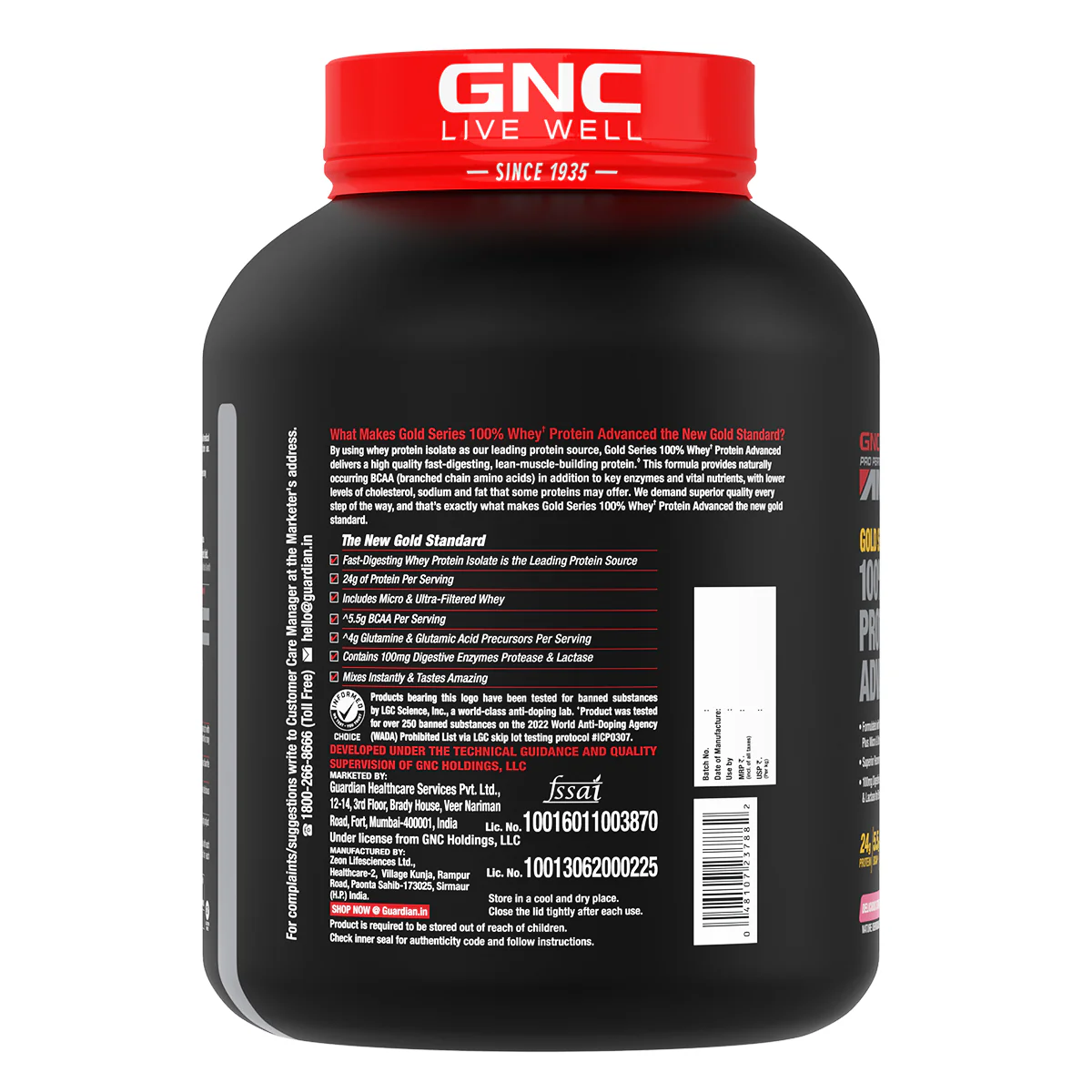 GNC AMP Gold Series 100% Whey Protein Advanced 4 lbs with Shaker - Image 16