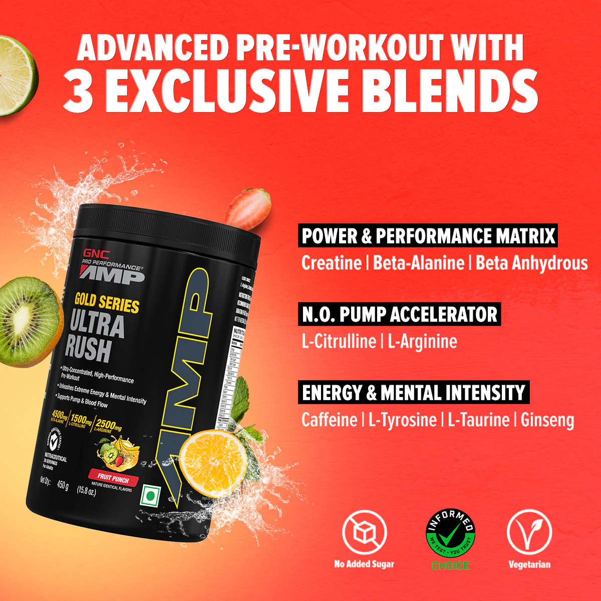 GNC AMP Gold Series Ultra Rush - Clearance Sale| Expiry - 2025-09-30 - Image 2