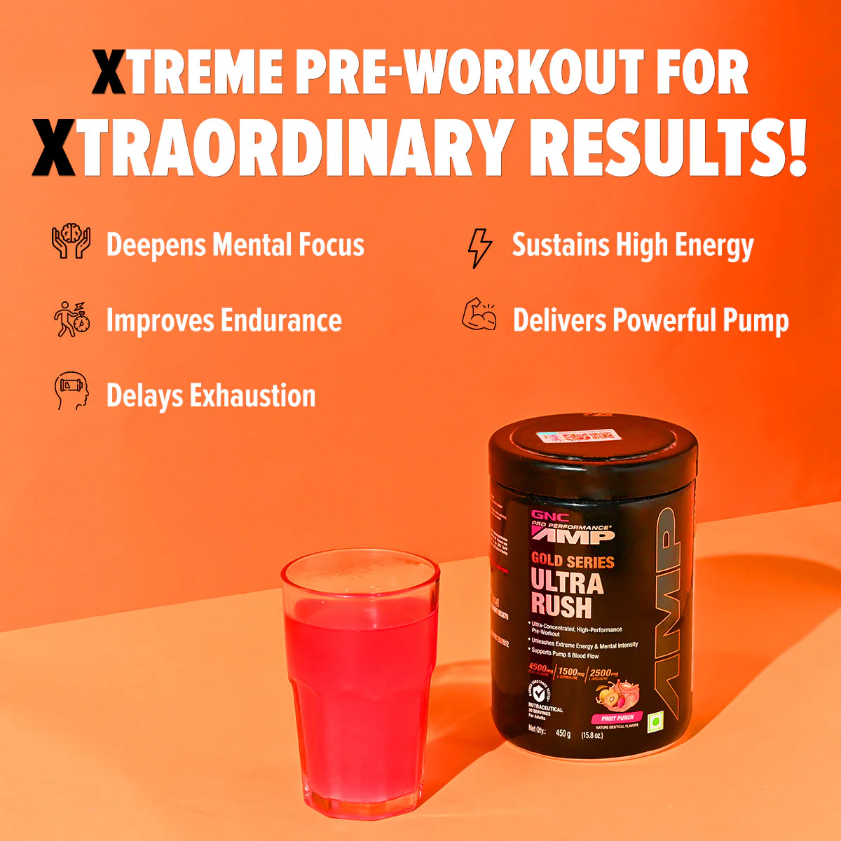 GNC AMP Gold Series Ultra Rush - Clearance Sale| Expiry - 2025-09-30 - Image 3