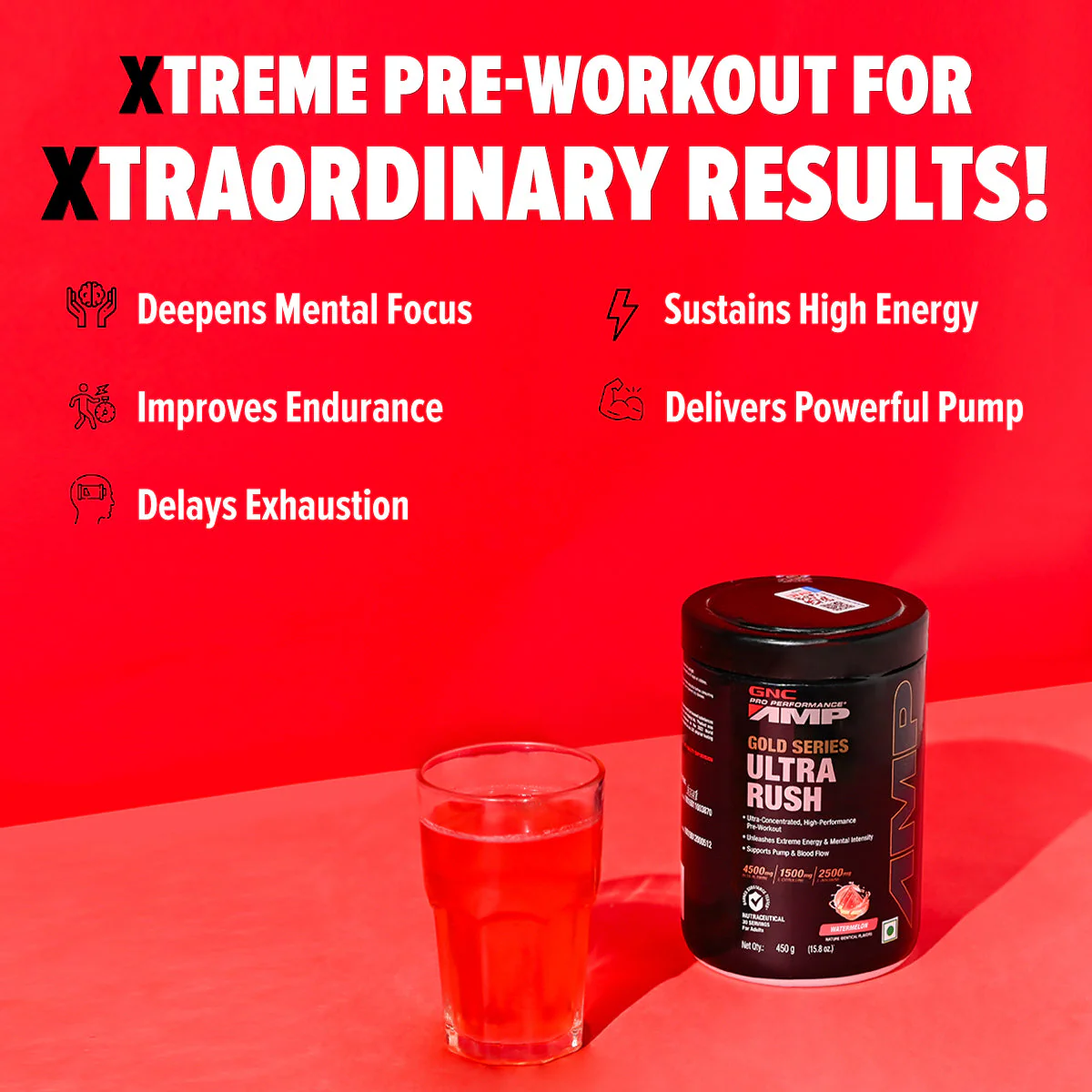 GNC AMP Gold Series Ultra Rush - Clearance Sale| Expiry - 2025-07-31 - Image 3