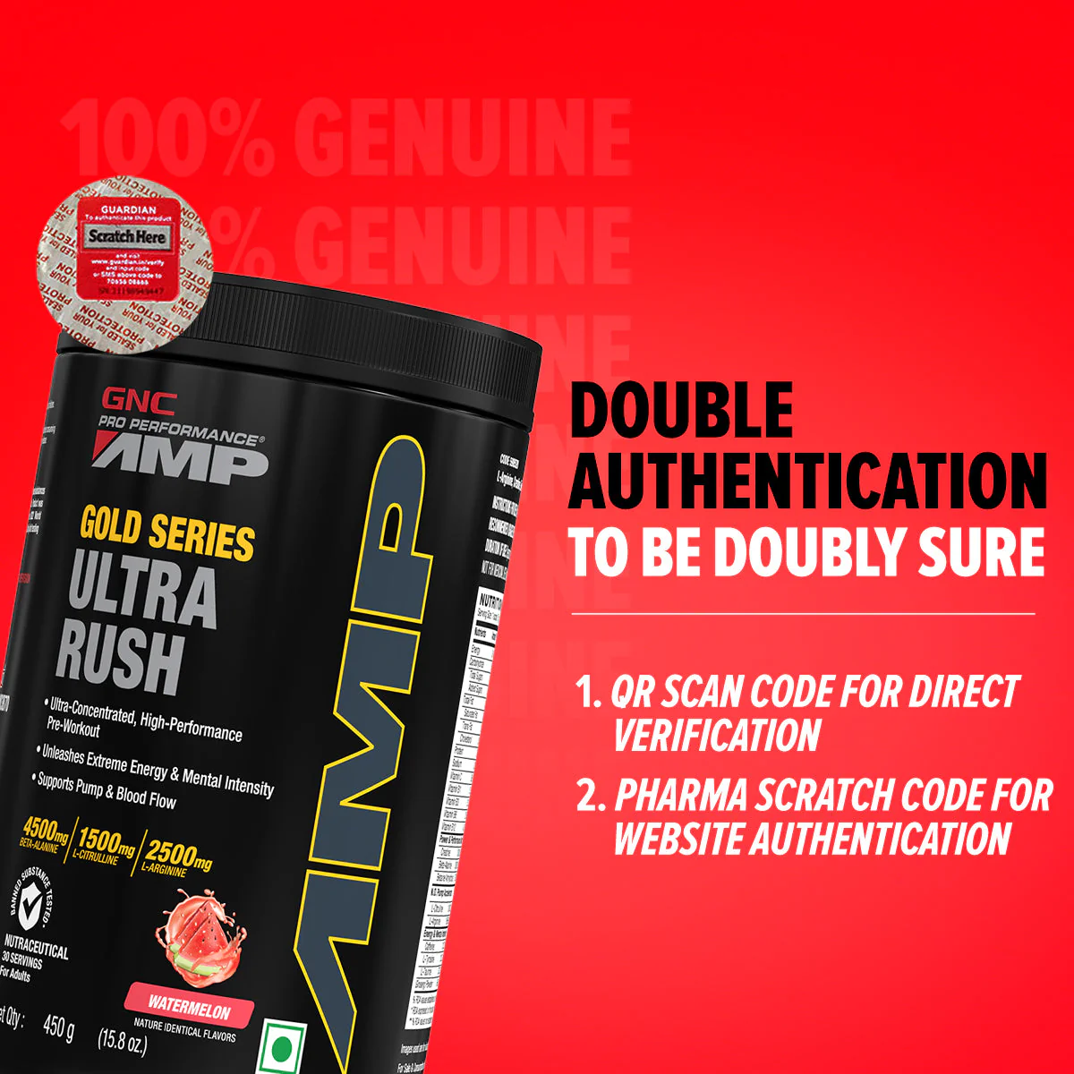 GNC AMP Gold Series Ultra Rush - Clearance Sale| Expiry - 2025-07-31 - Image 7