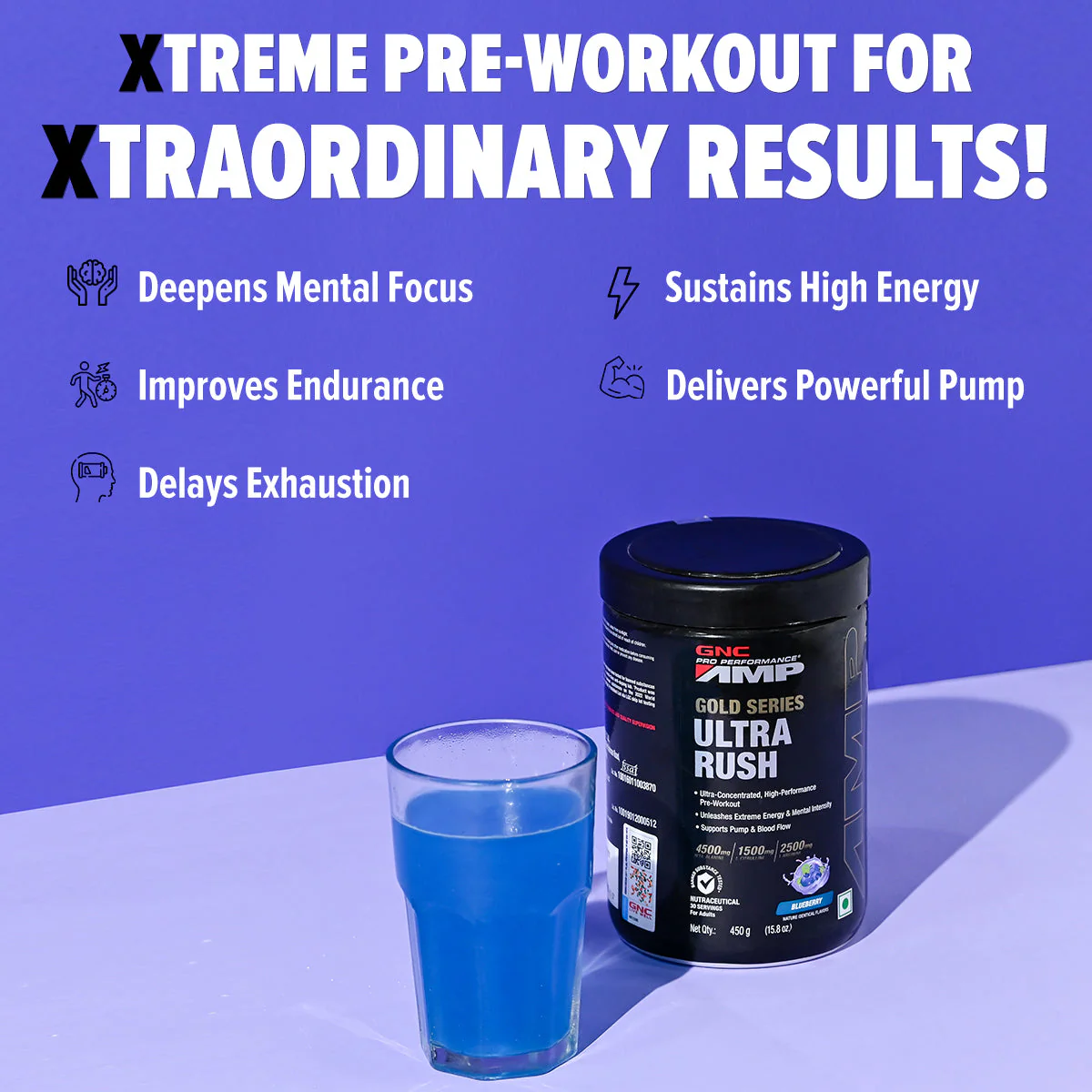 GNC AMP Gold Series Ultra Rush| Expiry - 2025-06-31 - Image 3