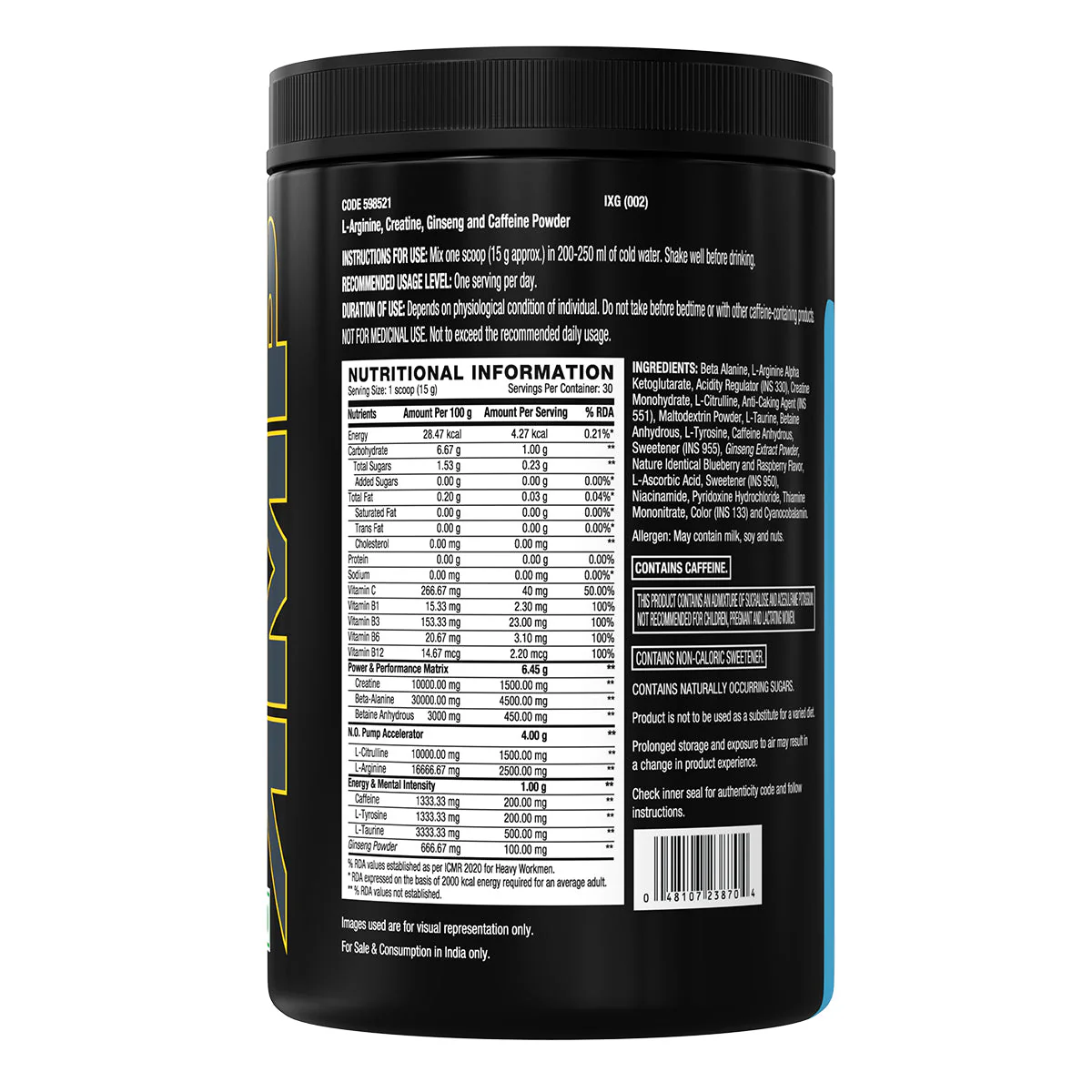 GNC AMP Gold Series Ultra Rush| Expiry - 2025-06-31 - Image 8