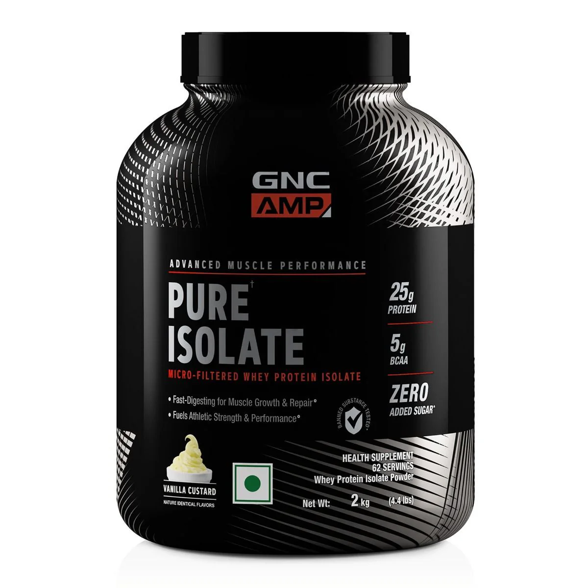 GNC AMP Pure Isolate 2KG| Expiry - 2024-04-30
