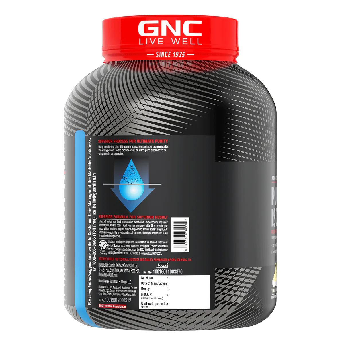 GNC AMP Pure Isolate  4 lbs (Zero Carb) with Shaker - Image 10