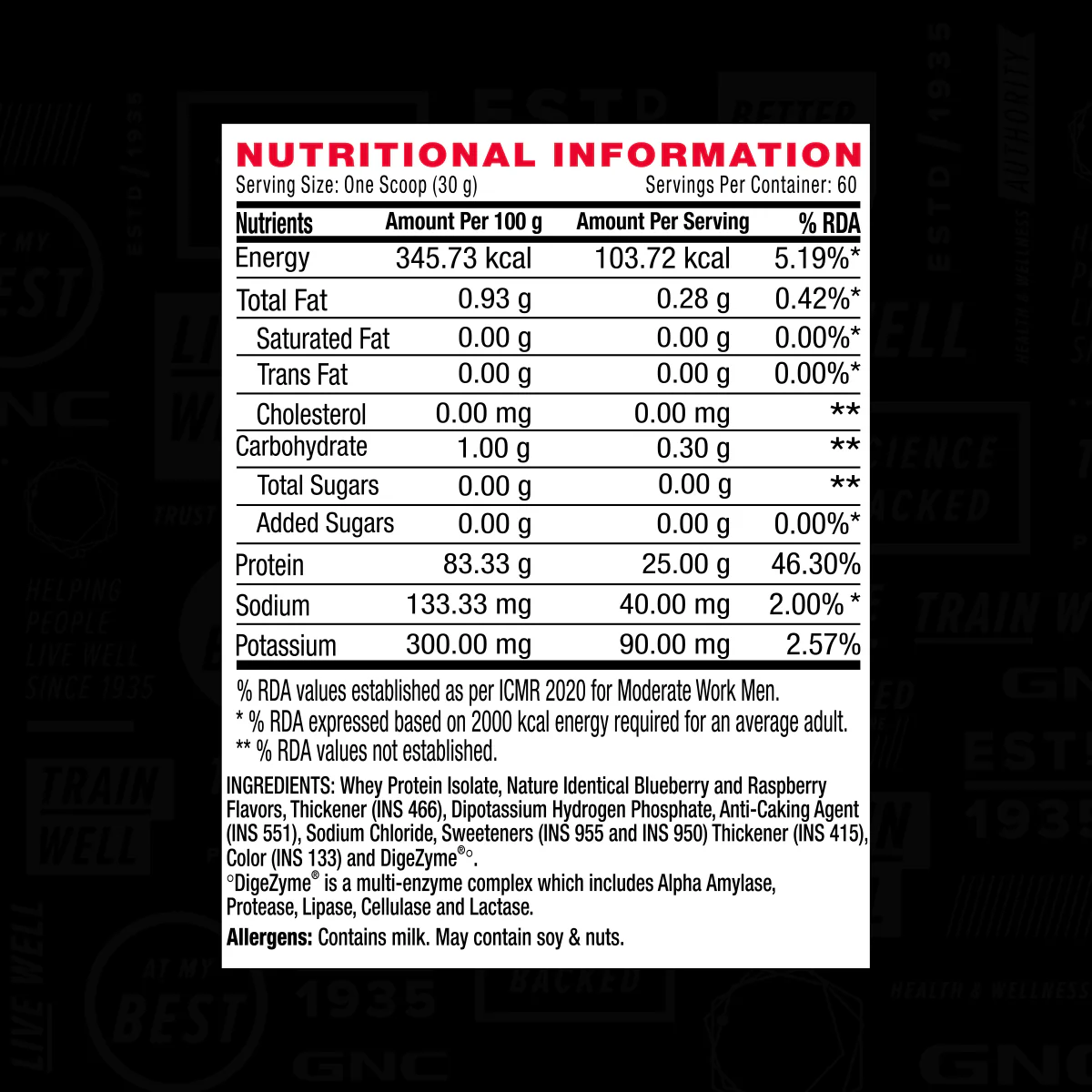 GNC AMP Pure Isolate (Low/Zero Carb) - Image 29