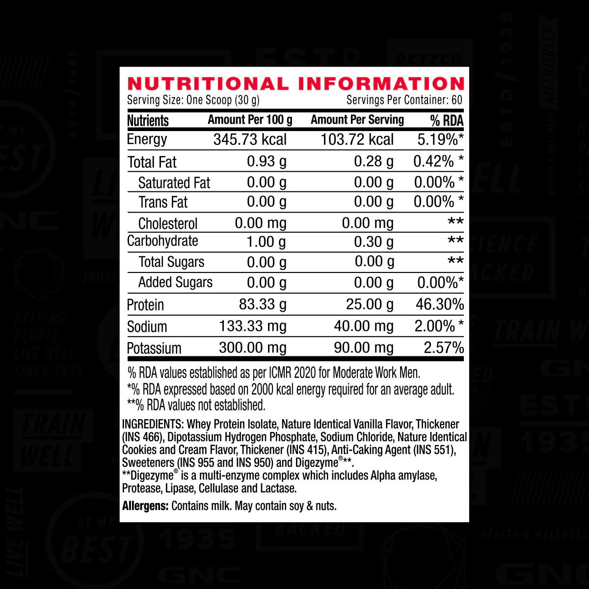 GNC AMP Pure Isolate (Low/Zero Carb) - Image 34
