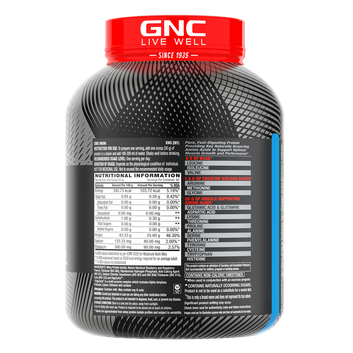 GNC AMP Pure Isolate (Low/Zero Carb) - Image 45