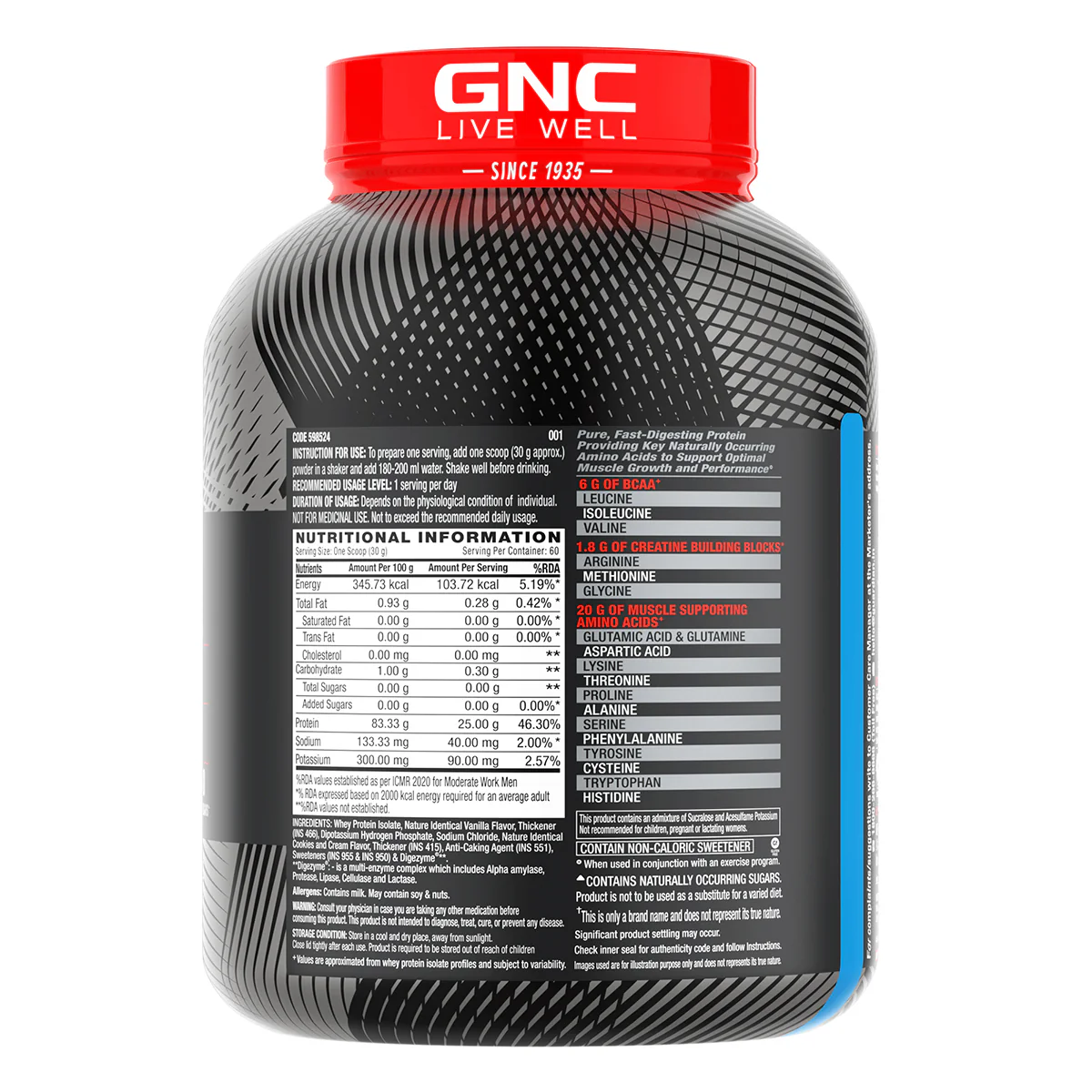GNC AMP Pure Isolate (Low/Zero Carb) - Image 50