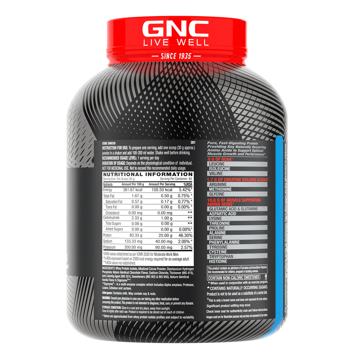 GNC AMP Pure Isolate (Low/Zero Carb) - Image 52