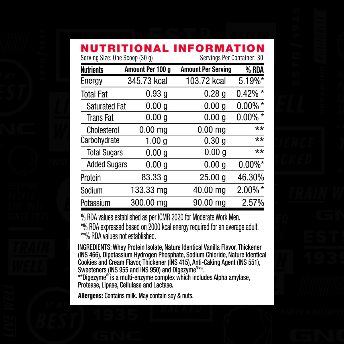 GNC AMP Pure Isolate (Low/Zero Carb) - Image 55