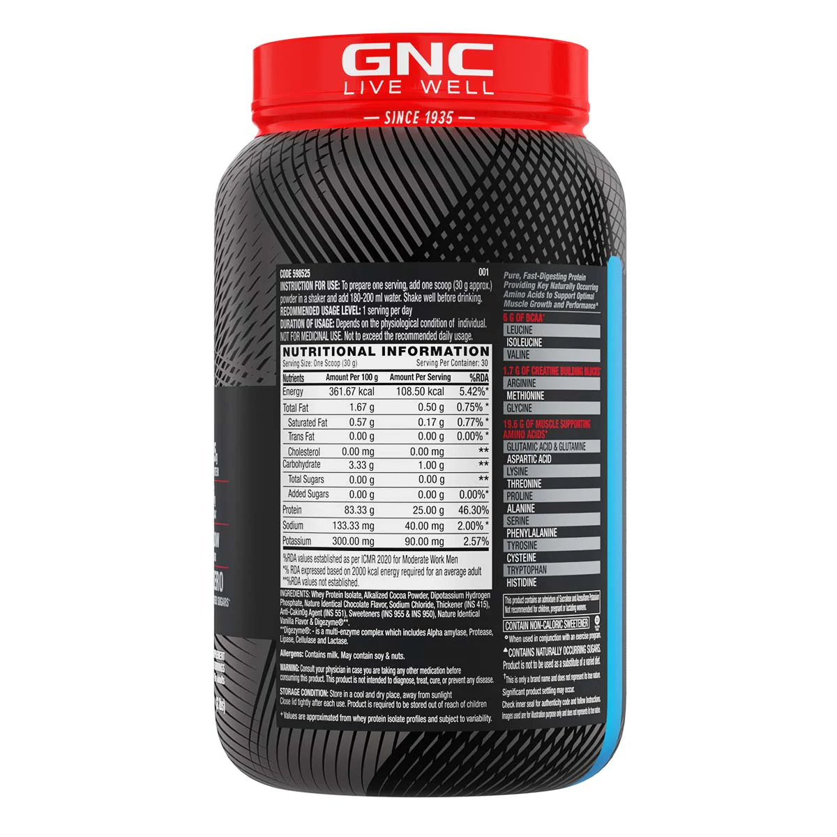 GNC AMP Pure Isolate (Low/Zero Carb) - Image 56