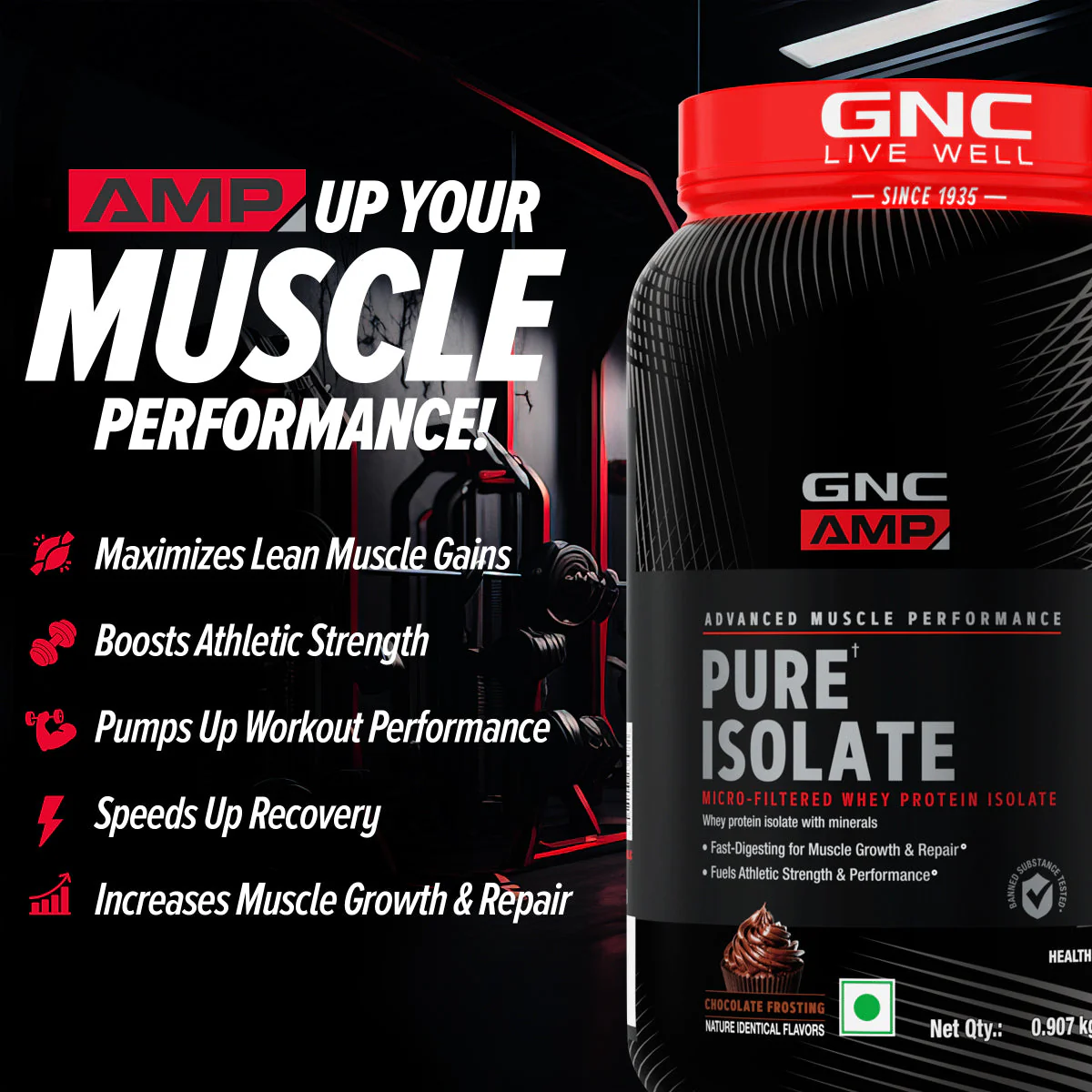 GNC AMP Pure Isolate (Low/Zero Carb) (Clearance Sale) | Expiry - 2025-12-31 - Image 21