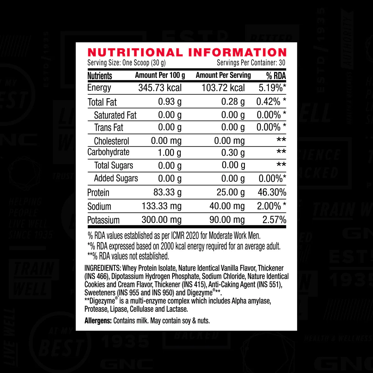 GNC AMP Pure Isolate (Low/Zero Carb) (Clearance Sale) | Expiry - 2025-12-31 - Image 33