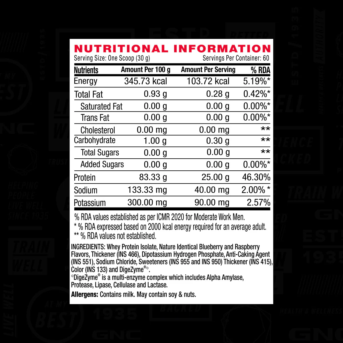 GNC AMP Pure Isolate (Low/Zero Carb) (Clearance Sale) | Expiry - 2025-12-31 - Image 7