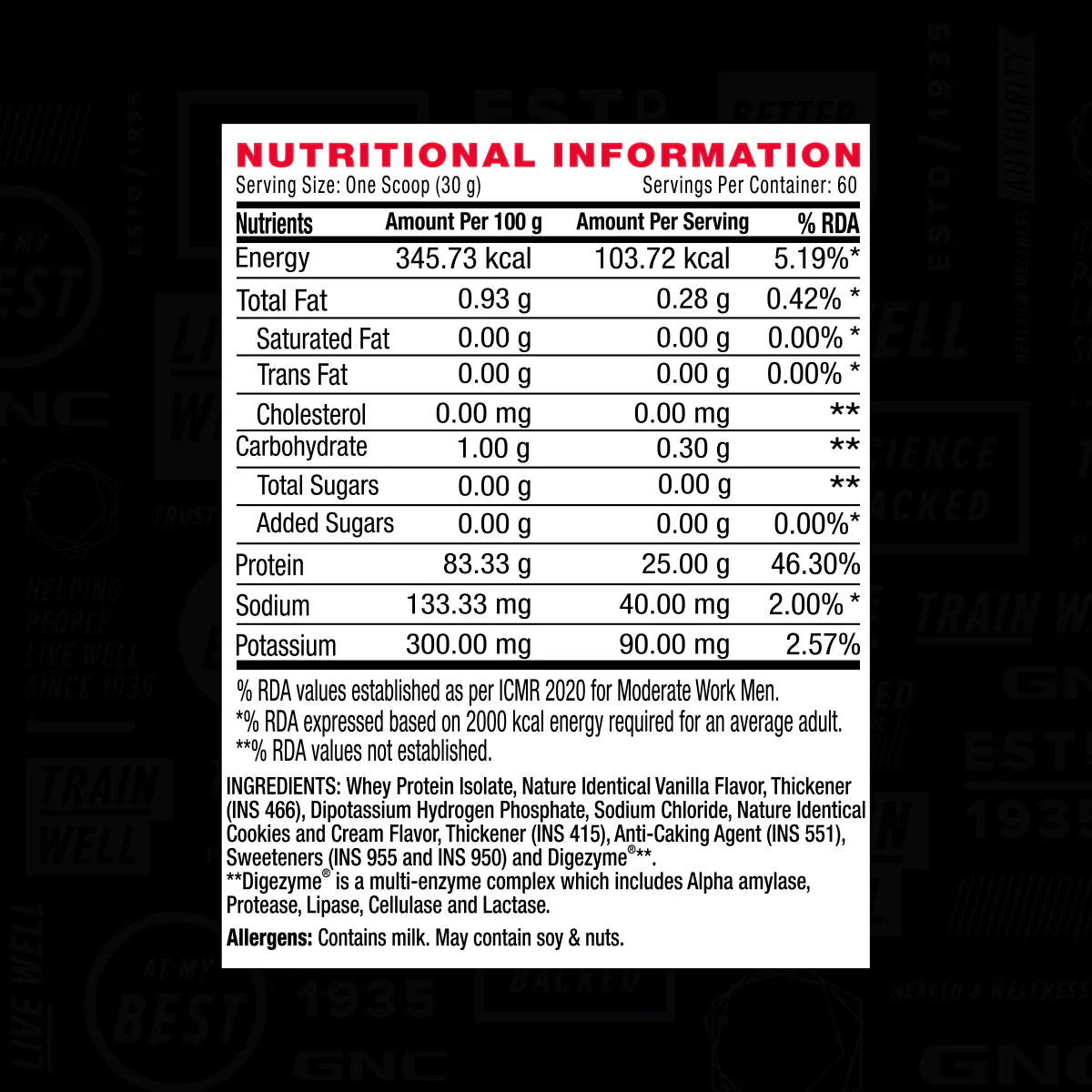 GNC AMP Pure Isolate (Low/Zero Carb) With Gym Bag - Image 14