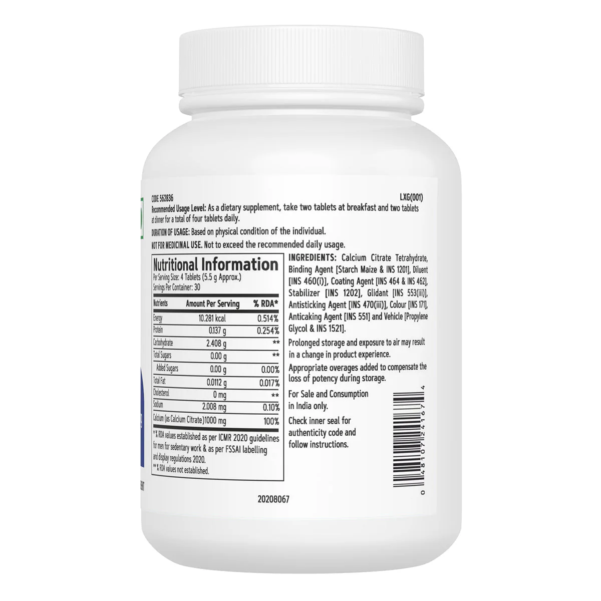 Calcium Citrate 1000mg - Image 4