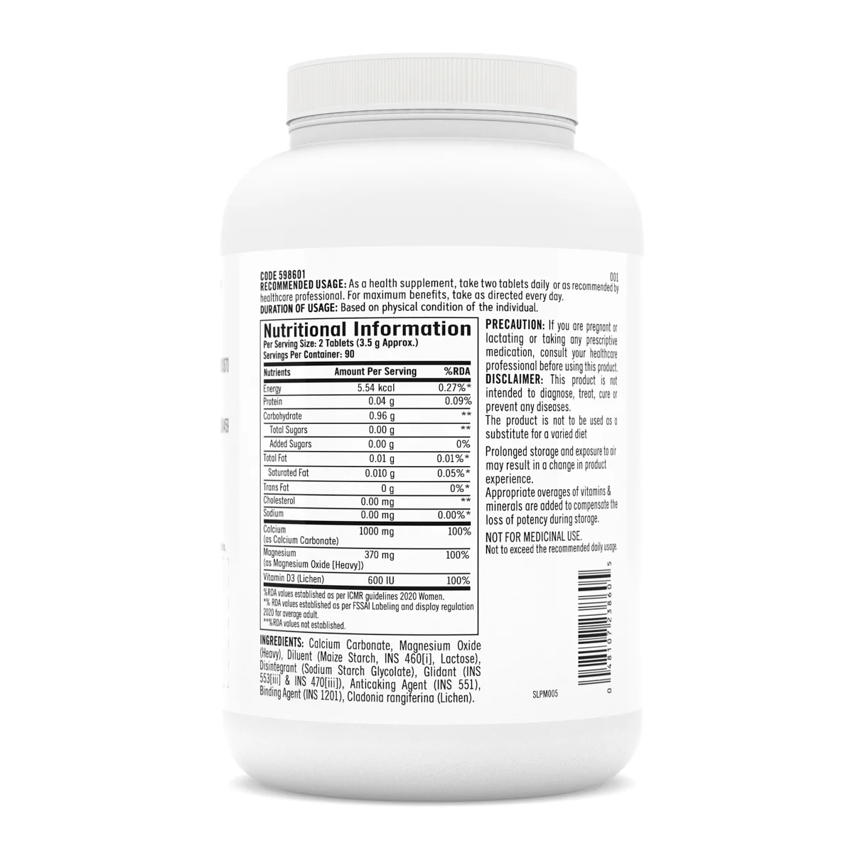 GNC Calcium Plus 1000mg with Magnesium and Vitamin D3 - Clearance Sale| Expiry - 2024-09-30 - Image 2