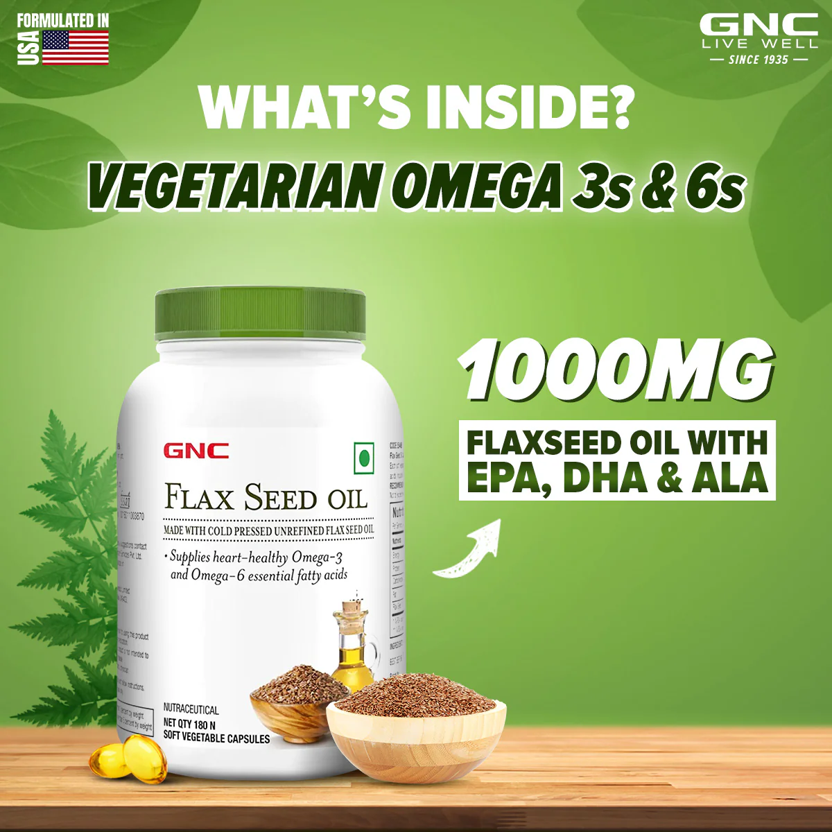 GNC Flax Seed Oil - Image 3