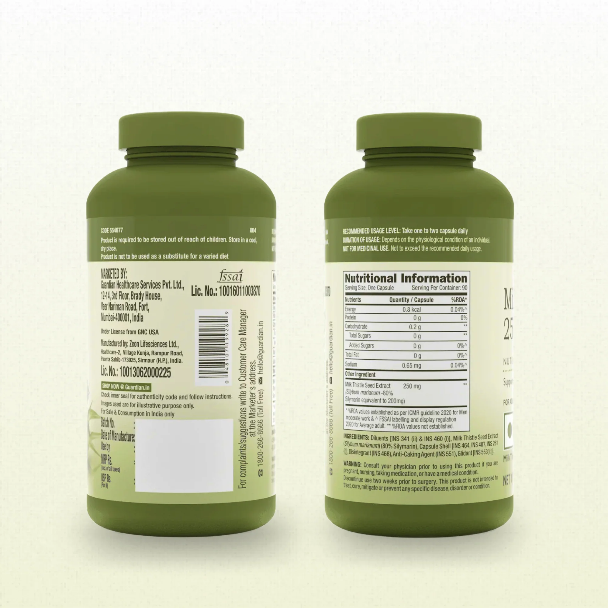 GNC Herbal Plus Milk Thistle - 250mg - Image 20