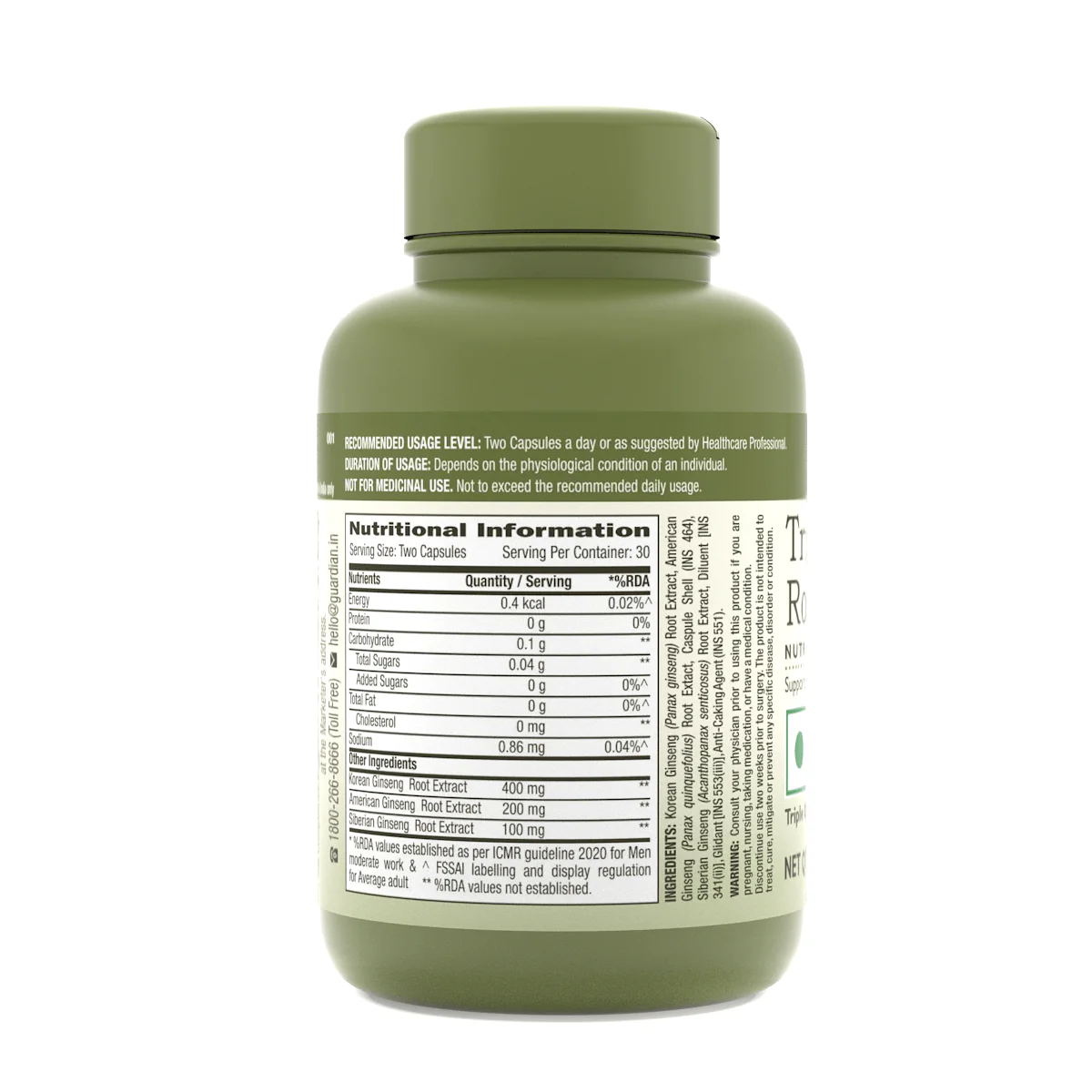GNC Herbal Plus Triple Ginseng Root - Image 8