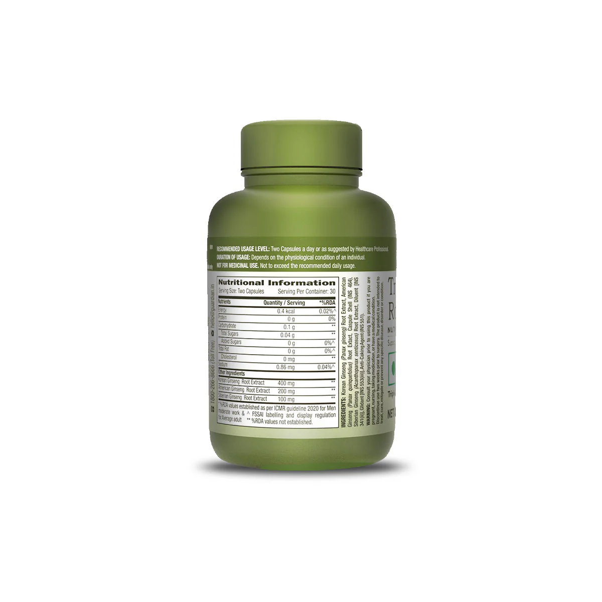 GNC Herbal Plus Triple Ginseng + Pure Himalayan Shilajit Resin - Image 3