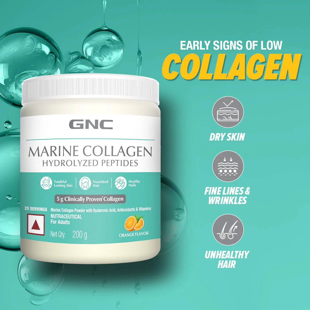 GNC Marine Collagen Hydrolyzed Peptides - Image 3